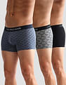 USPA Innerwear Anti Microbial Printed OET14 Trunks - Pack Of 3