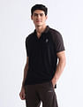 USPA Active Colourblocked Slim Fit Polo Shirt