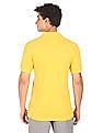 U.S. Polo Assn. Men Yellow Cotton Printed Polo Shirt