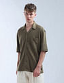 Flying Machine Textured Oversized Jacquard Shirt