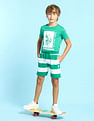U.S. Polo Assn. Kids Boys Horizontal Striped Regular Fit Shorts