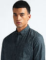 Flying Machine Geometric Print Cotton Shirt