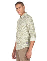 Flying Machine Abstract Print Cotton Shirt