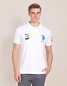 U.S. Polo Assn. Argentina Flag Appliqued Pique Polo Shirt