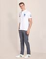 U.S. Polo Assn. Argentina Flag Appliqued Pique Polo Shirt