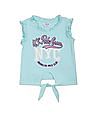 U.S. Polo Assn. Kids Girls Round Neck Sleeveless Brand Print T-Shirt