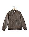 U.S. Polo Assn. Denim Co. Standard Fit Genuine Leather Biker Jacket