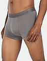 Calvin Klein Underwear Men Stone Grey Low Rise Silk Knit Solid Trunks