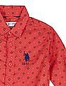 U.S. Polo Assn. Kids Boys Spread Collar Printed Shirt