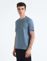 Flying Machine Back Graphic Cotton T-Shirt