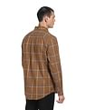 Tommy Hilfiger Men Brown Blakely Glen Check Twill Weave Casual Shirt