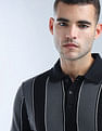 Flying Machine Vertical Striped Essentials Polo Shirt