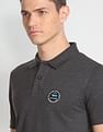 Flying Machine Appliqued Pique Polo Shirt
