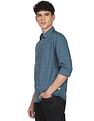 Flying Machine Spread Collar Geometric Print Shirt