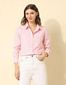 U.S. Polo Assn. Women Regular Fit Vertical Striped Shirt