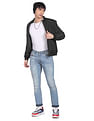 Flying Machine High Neck Solid Puffer Jacket