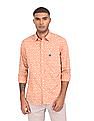 U.S. Polo Assn. Rounded Cuff Printed Casual Shirt
