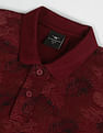 Flying Machine Tropical Print Cotton Polo Shirt