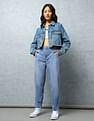 Flying Machine Women Mom Fit Rinsed Jeans