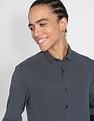 Flying Machine Geometric Twill Weave Shirt