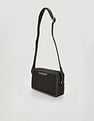 Tommy Hilfiger Printed Black Polyester Sling Bags