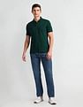 Arrow Newyork Stripe Collar Solid Polo Shirt