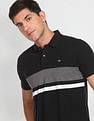 Arrow Sports Horizontal Stripe Compact Cotton Polo Shirt