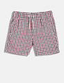Tommy Hilfiger Kids Boys Checks Regular-Fit Cotton Shorts