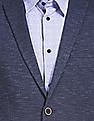 U.S. Polo Assn. Men Navy Single Breasted Patterened Casual Blazer