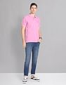 AD by Arvind Embroidered Logo Cotton Polo Shirt