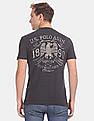 U.S. Polo Assn. Denim Co. Black Heathered Henley T-Shirt