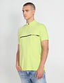 Flying Machine Solid Pique Cotton T-Shirt