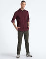 Flying Machine Solid Corduroy Shirt