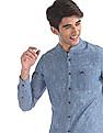 U.S. Polo Assn. Denim Co. Heathered Mandarin Collar Shirt