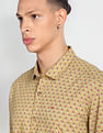 Flying Machine Floral Print Twill Shirt