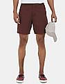 Aeropostale Men Maroon Mid Rise Solid Shorts