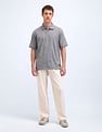 Flying Machine Abstract Relaxed Fit Polo Shirt