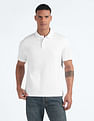 Flying Machine Pure Cotton Solid Polo Shirt