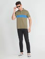 Arrow Sports Panelled Colour Block Polo Shirt