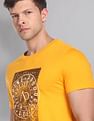 AD by Arvind Crew Neck Graphic Print T-Shirt