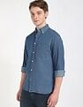Tommy Hilfiger Solid Regular-Fit Cotton Shirt