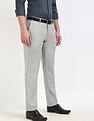 Tommy Hilfiger Regular-Fit Self-Design Mid-Rise Trouser