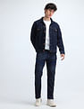 Flying Machine Slash Slim Tapered Fit Blue Jeans
