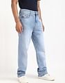 Tommy Hilfiger Light-Wash Straight-Fit Low-Rise Jeans