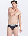 Calvin Klein Underwear Low Rise Solid Blue Briefs