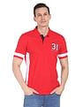 AD by Arvind Cotton Colour Block Polo Shirt