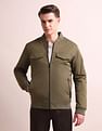 Arrow Newyork Stand Neck Solid Bomber Jacket