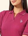 U.S. Polo Assn. Women Regular Fit Solid Polo Shirt