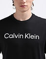 Calvin Klein Brand Print Cotton T-Shirt