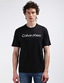 Calvin Klein Brand Print Cotton T-Shirt